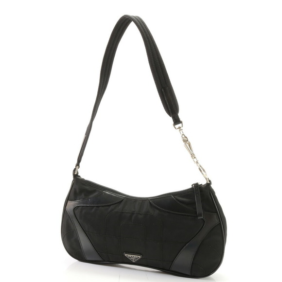 Prada Bag Leather Tessuto Shoulder Nylon - Picture 1 of 15